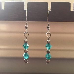 Sterling Silver Turquoise Beaded Earrings